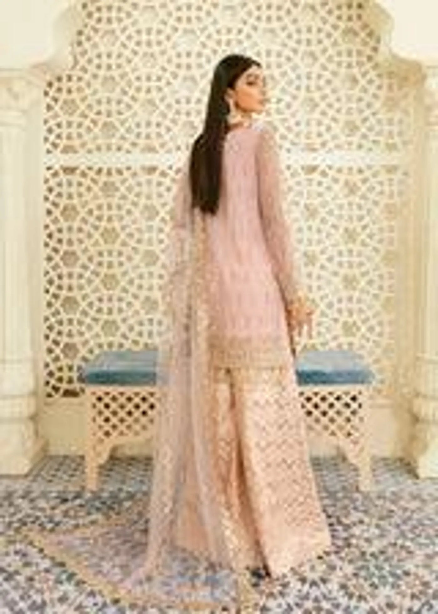trendy modern street fashion dresses, plazo with short top embroidered, Pakistani designer aa
